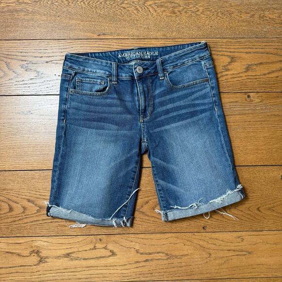 American Eagle Outfitters Demin Cut Off Shorts SZ 10 Vintage Casual Boho Hippie - Picture 1 of 6